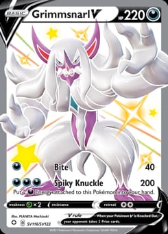 Shining Fates Shiny Vault Grimmsnarl V #SV116 card