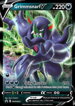 SWSH Black Star Promos Grimmsnarl V #SWSH057 card