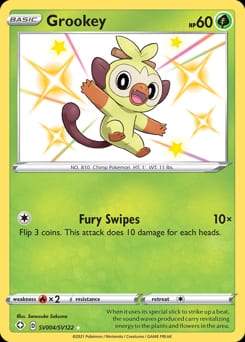 Shining Fates Shiny Vault Grookey #SV004 card