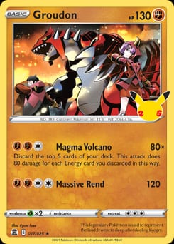 Celebrations Groudon #17 card