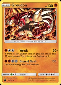 2018 Celestial Storm Groudon #81 card