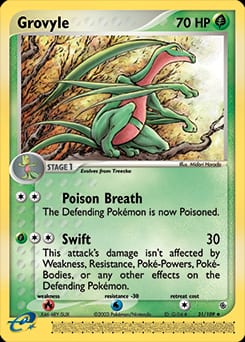 2003 Ruby & Sapphire Grovyle #31 card