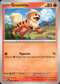 2023 151 Growlithe #58 card