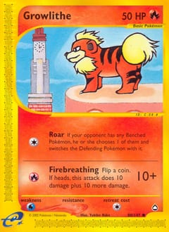Aquapolis Growlithe #80 card