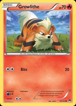 2016 BREAKpoint Growlithe #10 card