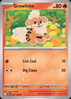 2025 Destined Rivals Growlithe #27 card