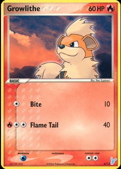 2006 EX Trainer Kit 2 Minun Growlithe #4 card