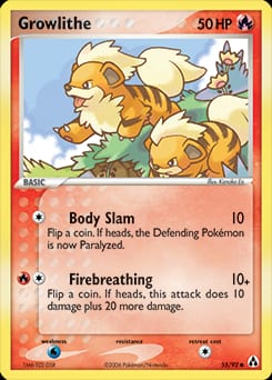 2006 Legend Maker Growlithe #55 card