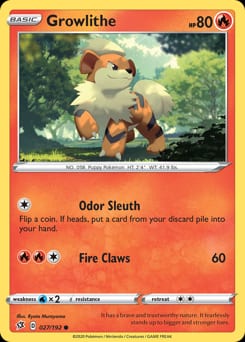 2020 Rebel Clash Growlithe #27 card