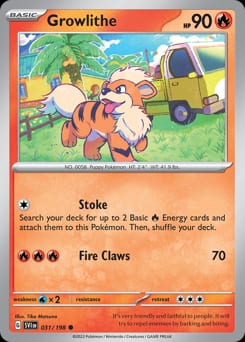 2023 Scarlet & Violet Growlithe #31 card