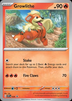 2023 Scarlet & Violet Black Star Promos Growlithe #24 card