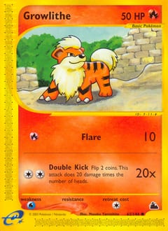 Skyridge Growlithe #62 card