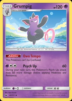 Crimson Invasion Grumpig #42 card