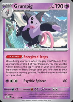 2025 Mega Evolution Grumpig #63 card