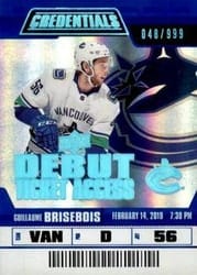 2019-20 Upper Deck Credentials Base Set Guillaume Brisebois #65 card
