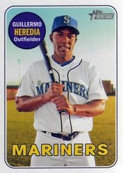 2018 Topps Heritage Base Set Guillermo Heredia #186 card