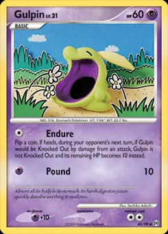 2009 Arceus Gulpin #40 card