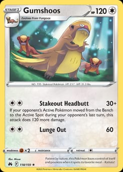 Crown Zenith Gumshoos #118 card