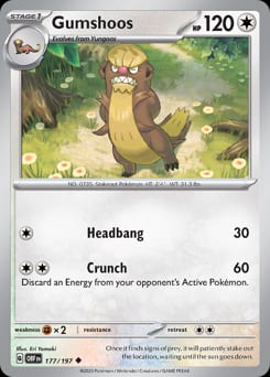 Obsidian Flames Gumshoos #177 card