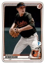 2020 Bowman 1st Edition Base Set Gunnar Henderson #BFE-134 card