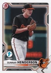 2021 Bowman 1st Edition Base Set Gunnar Henderson #BP-49 card