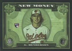 2023 Bowman Platinum New Money Gunnar Henderson #NM-1 card
