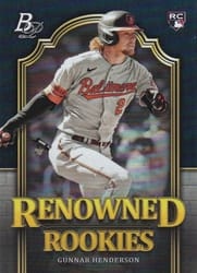 2023 Bowman Platinum Renowned Rookies Gunnar Henderson #RR-1 card