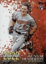 2023 Topps 2022 Greatest Hits Gunnar Henderson #22GH-13 card