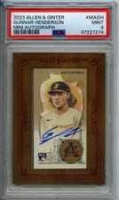 2023 Topps Allen & Ginter Framed Mini Autographs Gunnar Henderson #MA-GH card