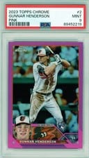 2023 Topps Chrome Gunnar Henderson Pink #2 card