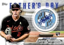 2023 Topps Father's Day Commemorative Team Patches Gunnar Henderson #FD-GH card