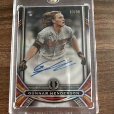 2023 Topps Tribute League Inauguration Autographs Gunnar Henderson #LIA-GH card