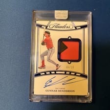 2024 Panini Flawless Prominent Swatch Signatures Gunnar Henderson #PSS-GH card