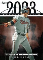 2024 Topps 2023 Greatest Hits Gunnar Henderson #23GH-18 card