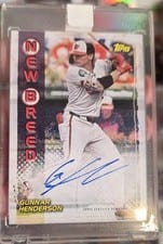 Gunnar Henderson 2024 Topps Archives 1999 Topps Baseball New Breed Autographs card