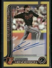 2025 Topps Gunnar Henderson Gold Foil Flagship Real One Autograph #65 card