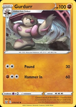 Battle Styles Gurdurr #74 card