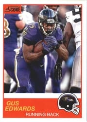 2019 Score Base Set Gus Edwards #88 card