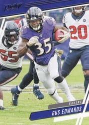 2020 Panini Prestige Base Set Gus Edwards #153 card