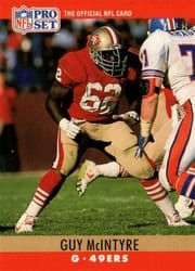 1990 Pro Set Base Set Guy McIntyre #292 card