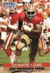 1991 Pro Set Base Set Guy McIntyre #293 card