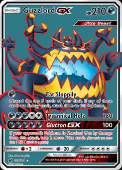 2017 Crimson Invasion Guzzlord-GX #105 card