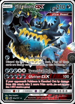 2017 Crimson Invasion Guzzlord-GX #63a card