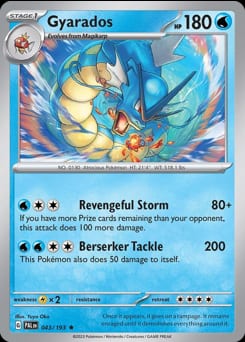 Paldea Evolved Gyarados #43 card