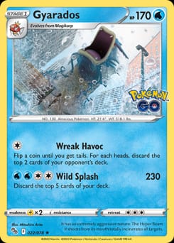 Pokémon GO Gyarados #22 card