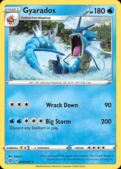 Rebel Clash Gyarados #40 card
