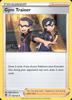 Silver Tempest Gym Trainer #158 card