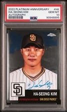 2022 Topps Chrome Platinum Anniversary Autographs Ha-Seong Kim #CPA-HK card