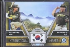2024 Bowman Chrome International Impact Ha-Seong Kim / Woo-Suk Go #II-19 card
