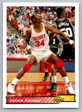 1992-93 Upper Deck Base Set Hakeem Olajuwon #136 card